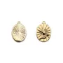 Pendentif ovale plaquées par 2pcs