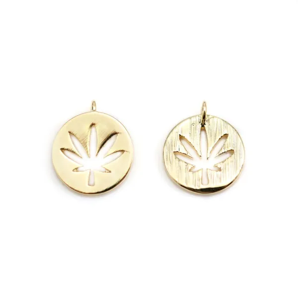 Charm star by "flash" gold on brass 7x10mm x 10pcs