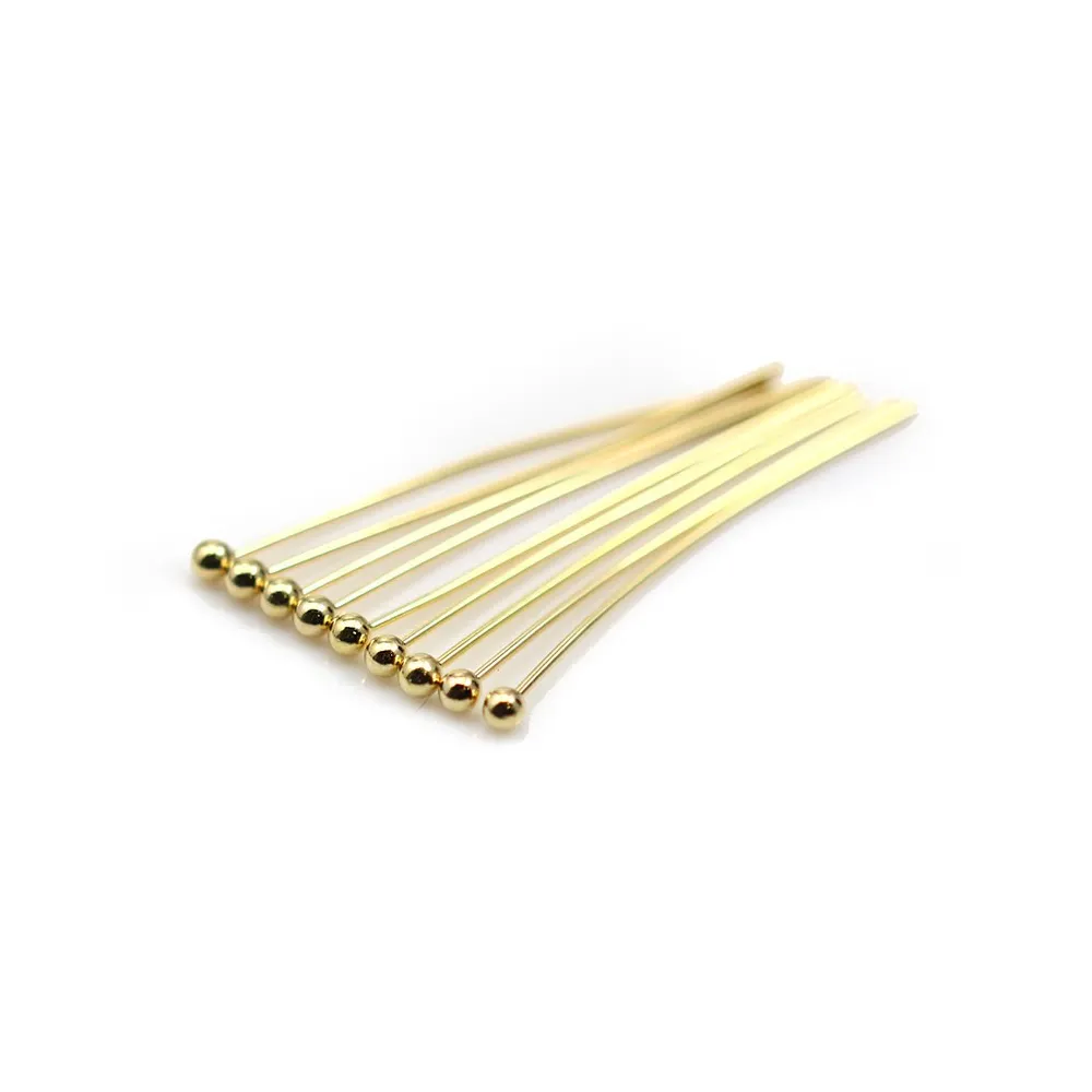 Clou tête anneaux ronde ouvert dorée sur laiton 45mm x 1pc