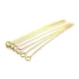 Clous d'oreilles chaton dorée sur laiton 5.5x15mm x 2pcs