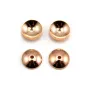 Coupelle lisse Plaquée par "flash" or rose sur laiton 6mm x 10pcs