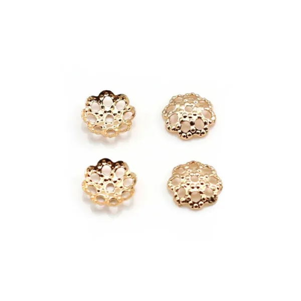 Coupelles filigranées  sur laiton 5mm x 10pcs