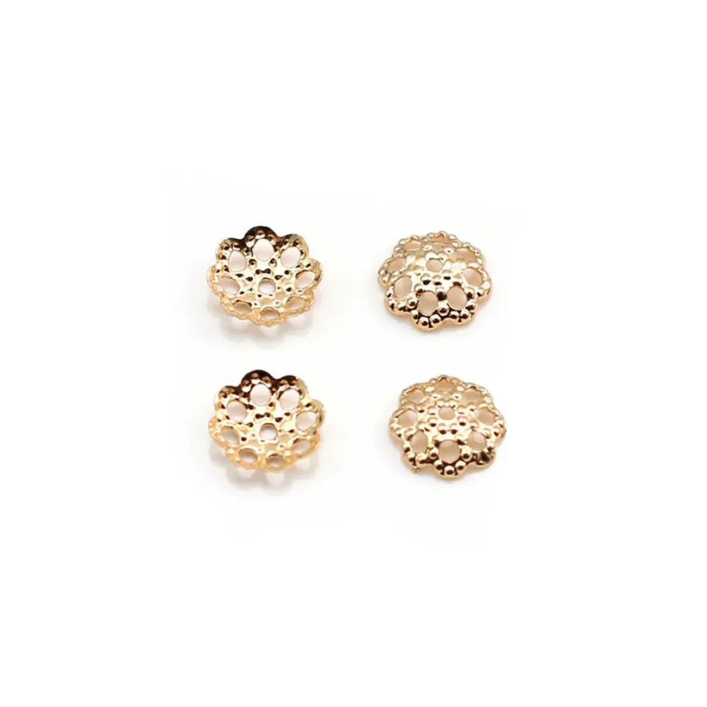 Coupelles filigranées Plaqué par "flash" or sur laiton 5mm x 10pcs