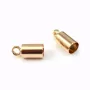Embouts pour cordon 3.5mm plaqué par "flash" or sur laiton x 2pcs