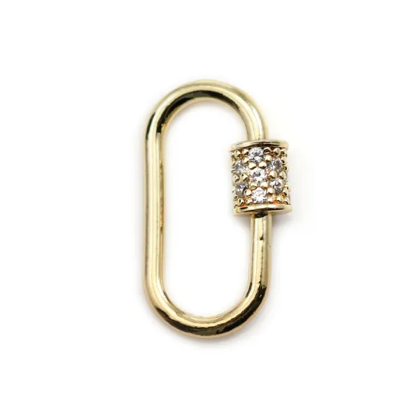 Springing clasp by "flash" gold on brass 5mm x 10pcs