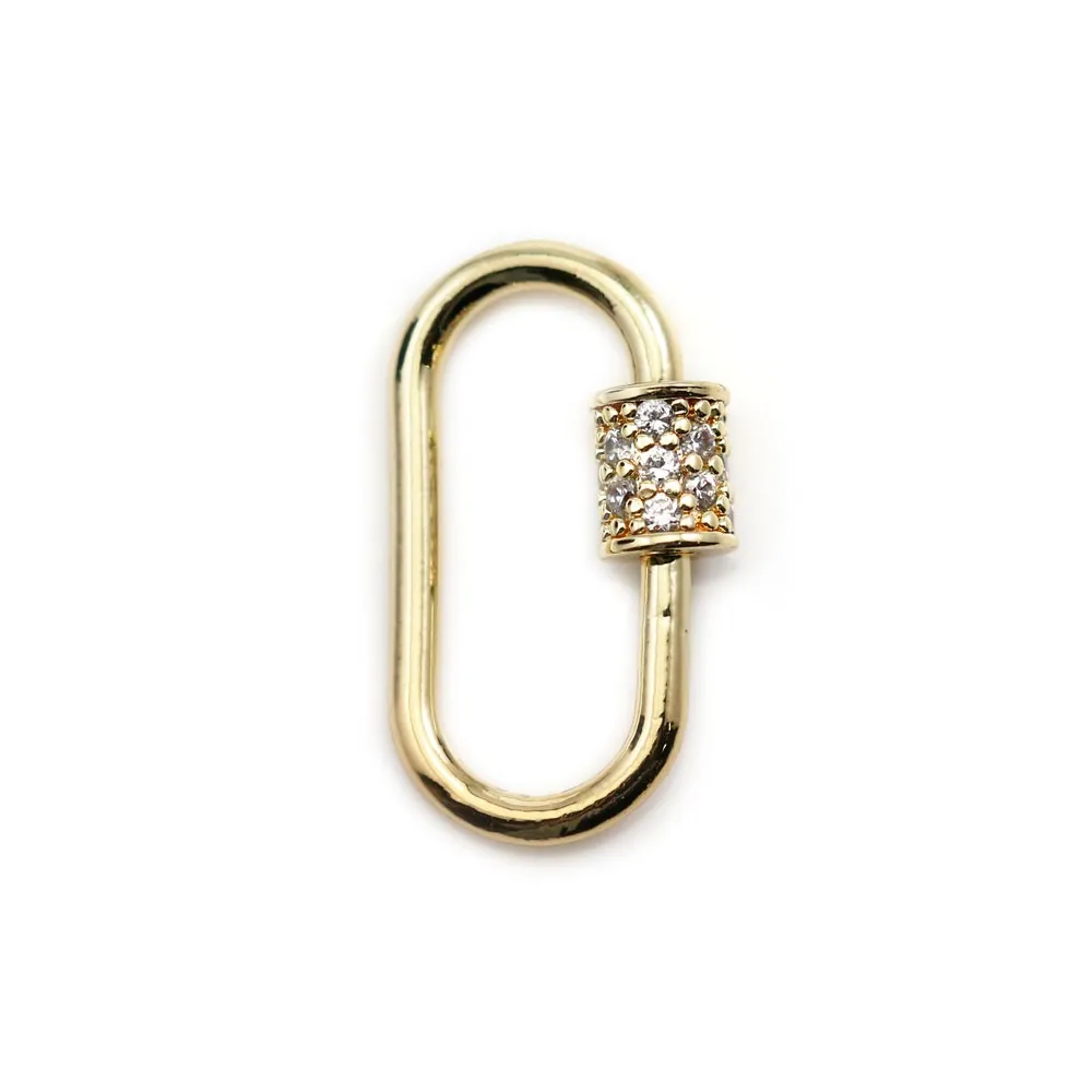 Springing clasp by "flash" gold on brass 5mm x 10pcs