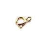 Springing clasp zirconium by "flash" gold on brass 5mm x 10pcs