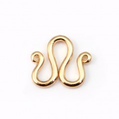  clasp by "flash" Gold on brass 9.5x10.5mm x 2pcs