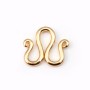  clasp by "flash" Gold on brass 9.5x10.5mm x 2pcs