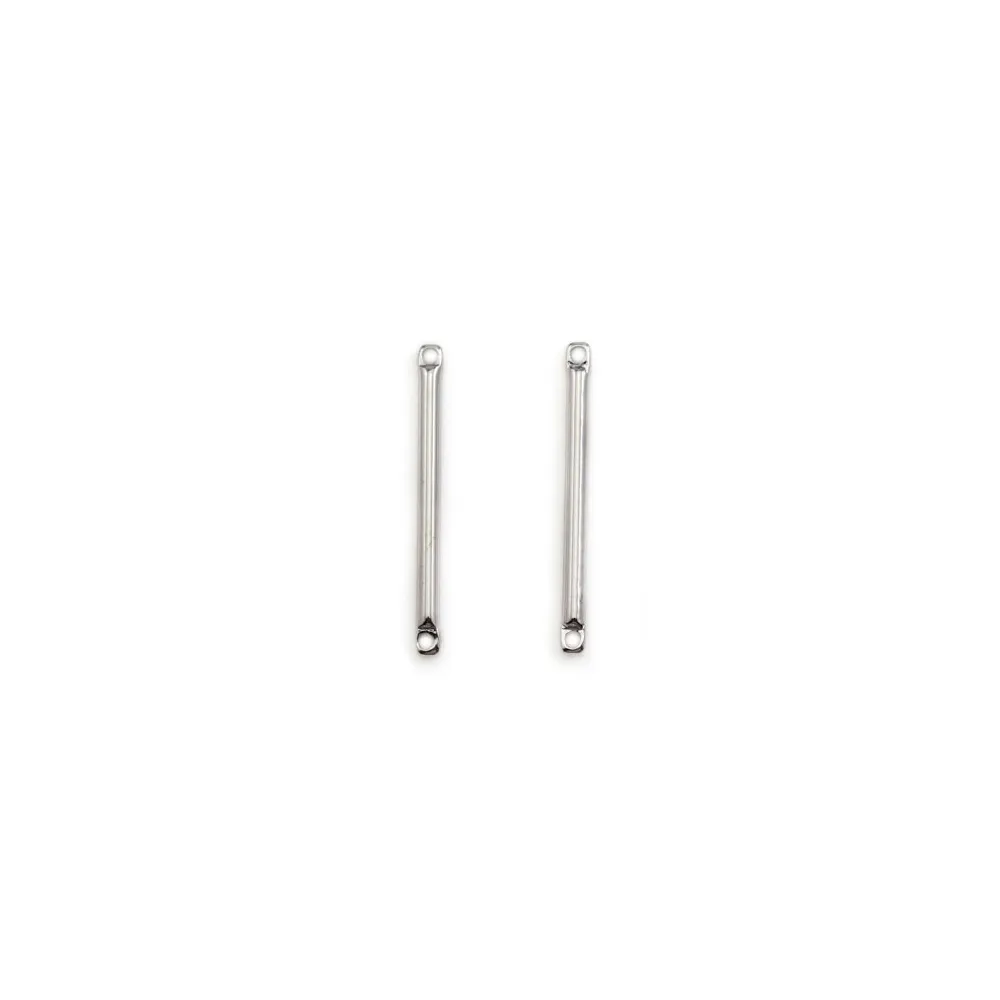 Intercalary in the shape of a tube, 1.5x25mm, plated with "flash" gold on brass x 6pcs
