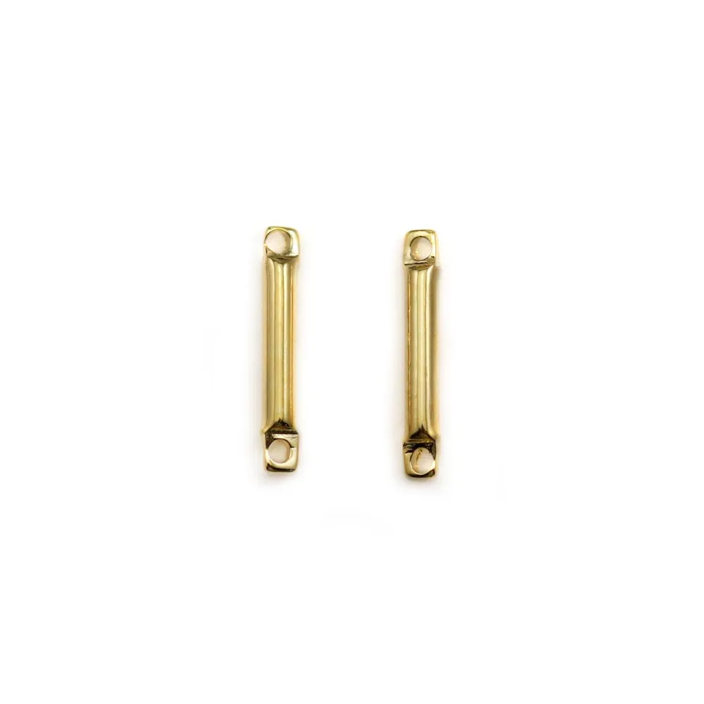 Charm to engrave, in round shape, plated by "flash" gold on brass 16mm x 4pcs