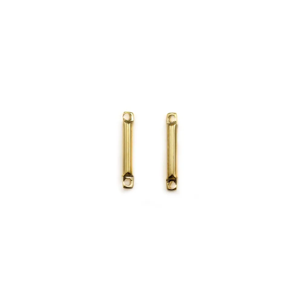 Charm to engrave, in round shape, plated by "flash" gold on brass 16mm x 4pcs