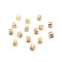 Intercalaire zirconium plaqué par "flash" or sur laiton 4mm x 4pcs