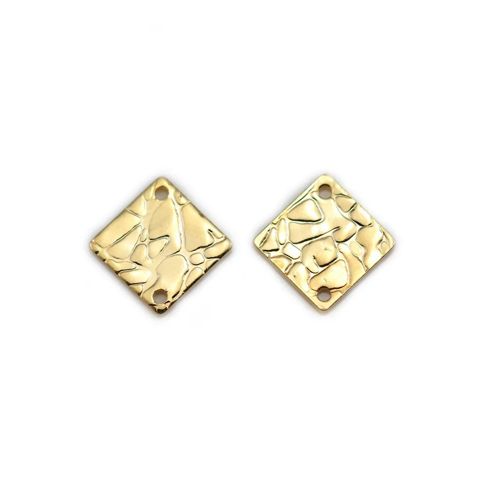 2-hole round spacer, plated by "flash" gold on brass 12mm x 4pcs