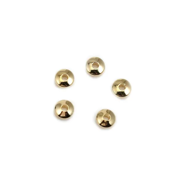 Perle rondelle en flash or 2x5mm x 10pcs