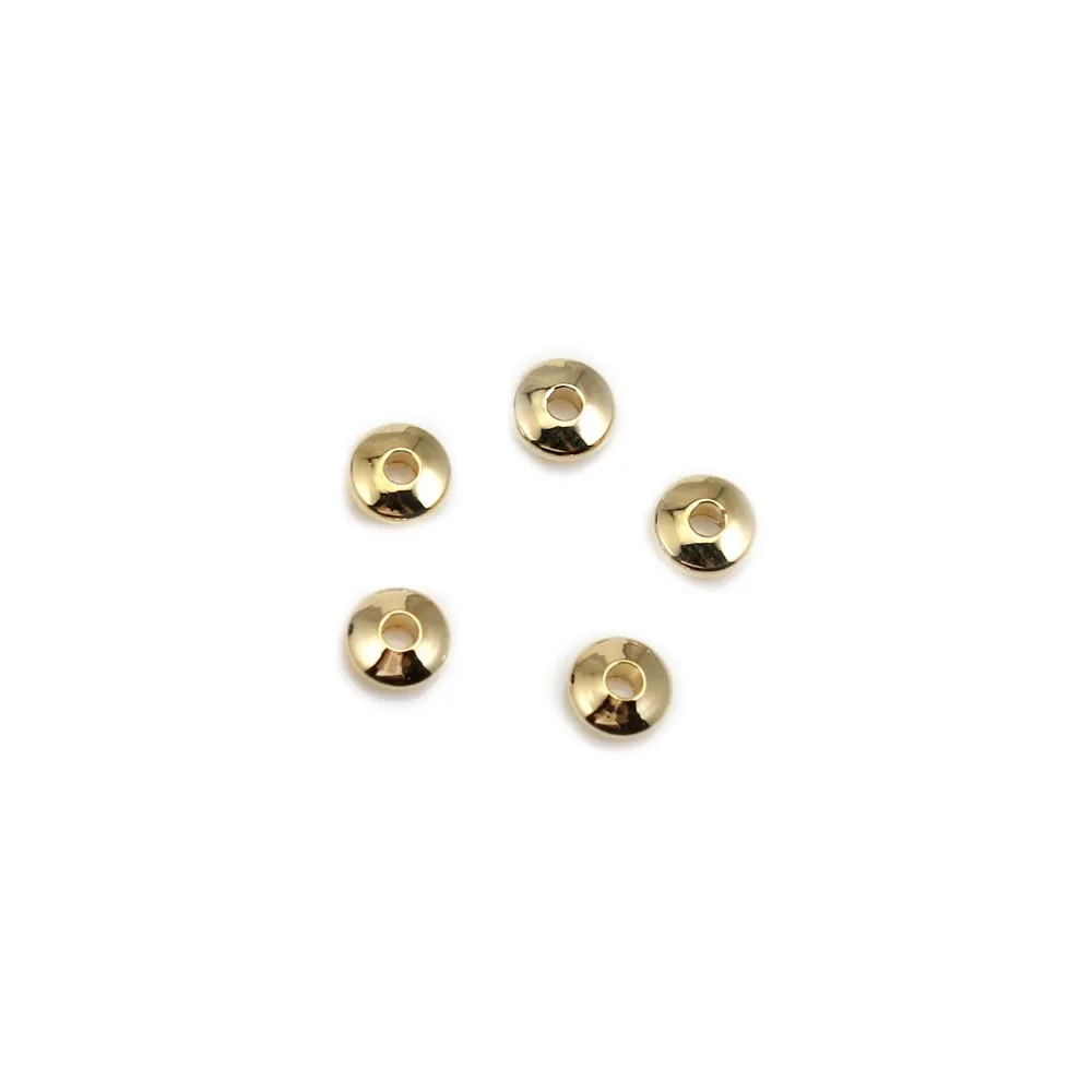 Perle rondelle en flash or 2x5mm x 10pcs