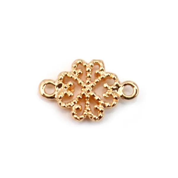 Clover intercalaire by "flash" gold on brass 8x12mm x 4pcs