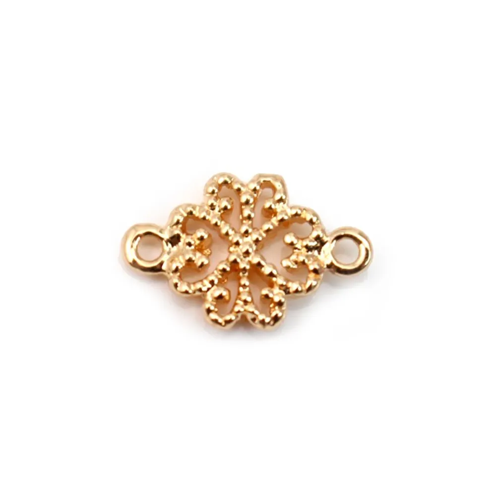 Clover intercalaire by "flash" gold on brass 8x12mm x 4pcs