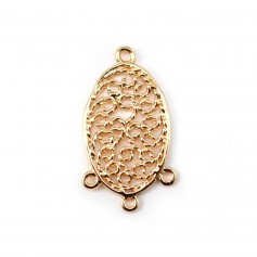  Spacers by "flash" Gold on brass 13x23mm x1pc