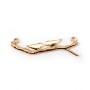  Birds on a branch by "flash" Gold on brass 5x25mm x1pc