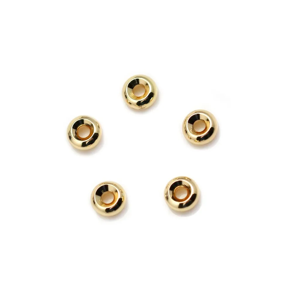 Intercalaire carré par "flash" or sur laiton 5.8mm x 6pcs