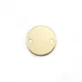 Intercalaire de forme ronde 2 trous, plaquée par "flash" or sur laiton 12mm x 4pcs