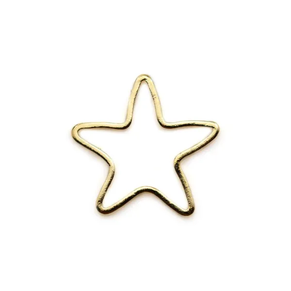 Spacer in the shape of a round, plated with "flash" gold on brass x 5pcs