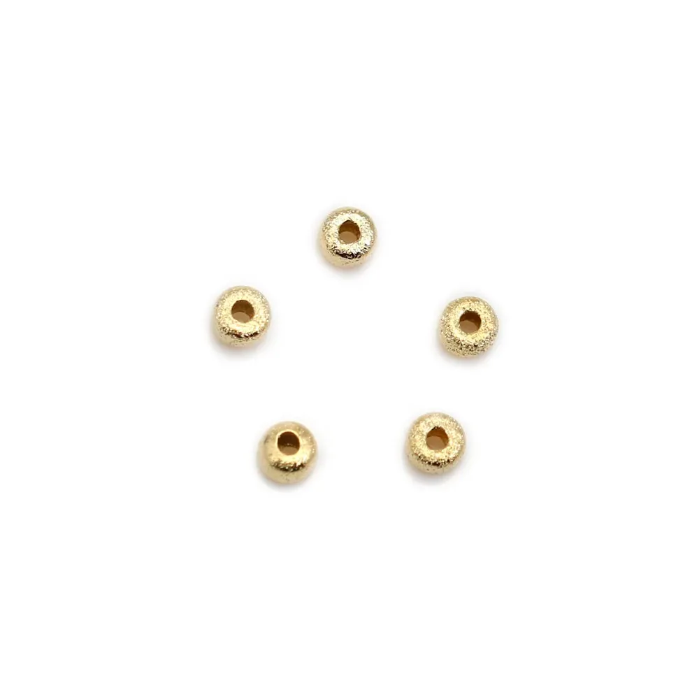 Intercalaire cube plaquée par "flash" or sur laiton 3x3.2mm x 10pcs
