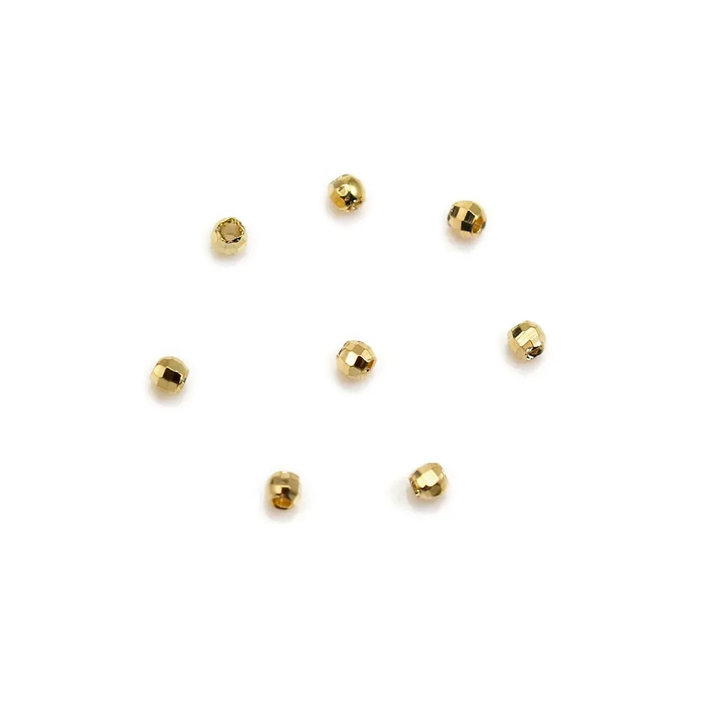Striated spacer, plated by "flash" gold on brass, 1.8x2.4mm x 30pcs