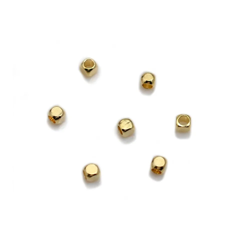 Striated spacer, plated by "flash" gold on brass, 1.8x2.4mm x 30pcs