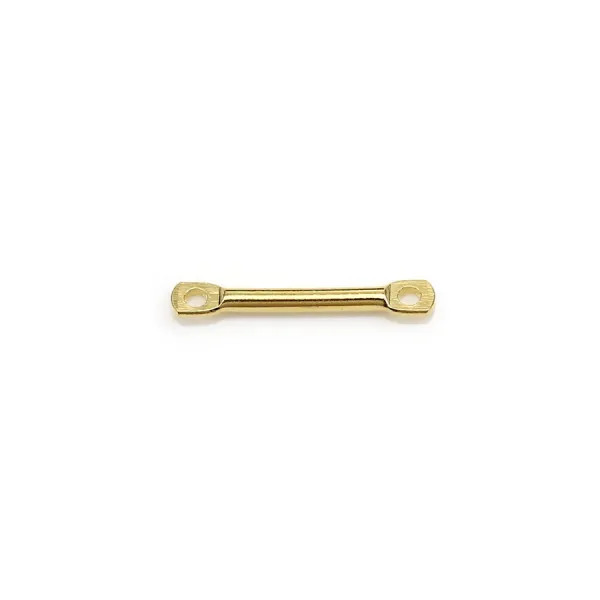 Intercalaire en forme de tube 1.5x20mm , plaqué par "flash" or sur laiton x 10pcs