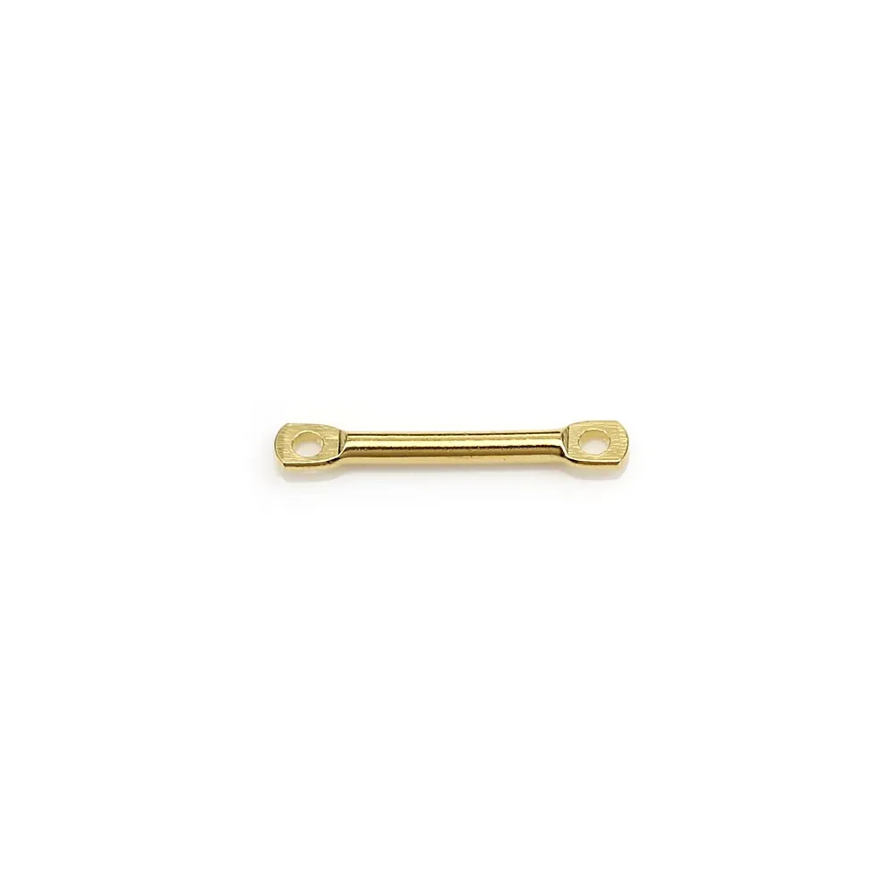 Intercalaire en forme de tube 1.5x20mm , plaqué par "flash" or sur laiton x 10pcs