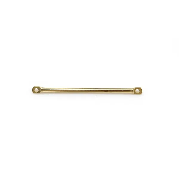 Intercalaire en forme de tube 1.5x30mm , plaqué par "flash" or sur laiton x  10pcs