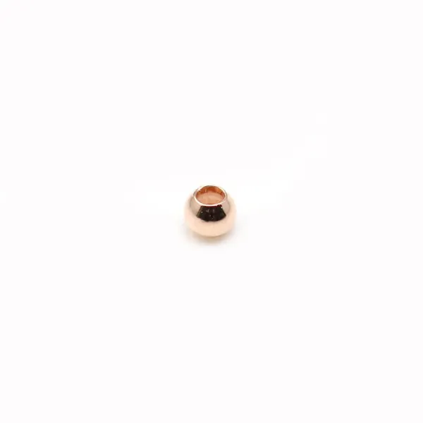Faceted pearl, plated by "flash" pink gold on brass, 0.8 * 2mm x 200pcs