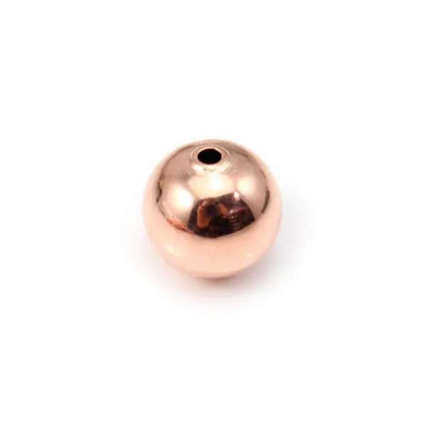 Boule Plaquée par "flash" or rose sur laiton 1.5x6mm x 10pcs