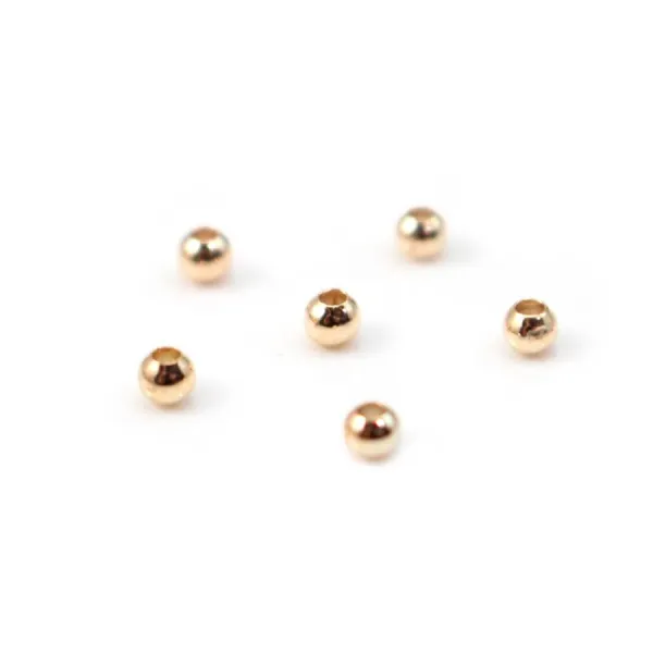 Boule Plaquée par "flash" or sur laiton 1.2x3mm x 20pcs