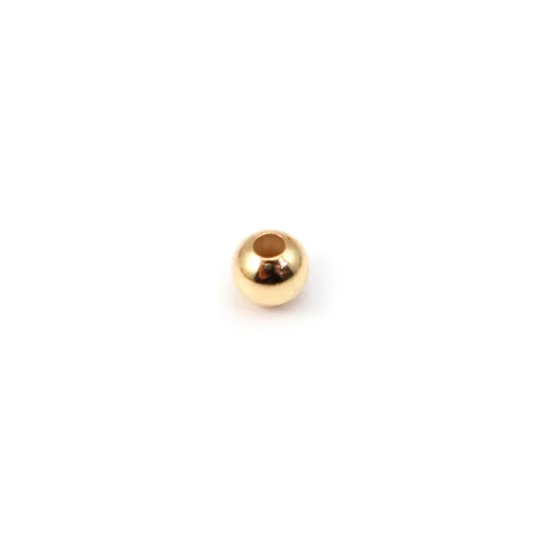 Boule Plaquée par "flash" or sur laiton 1.6x4mm x 20pcs