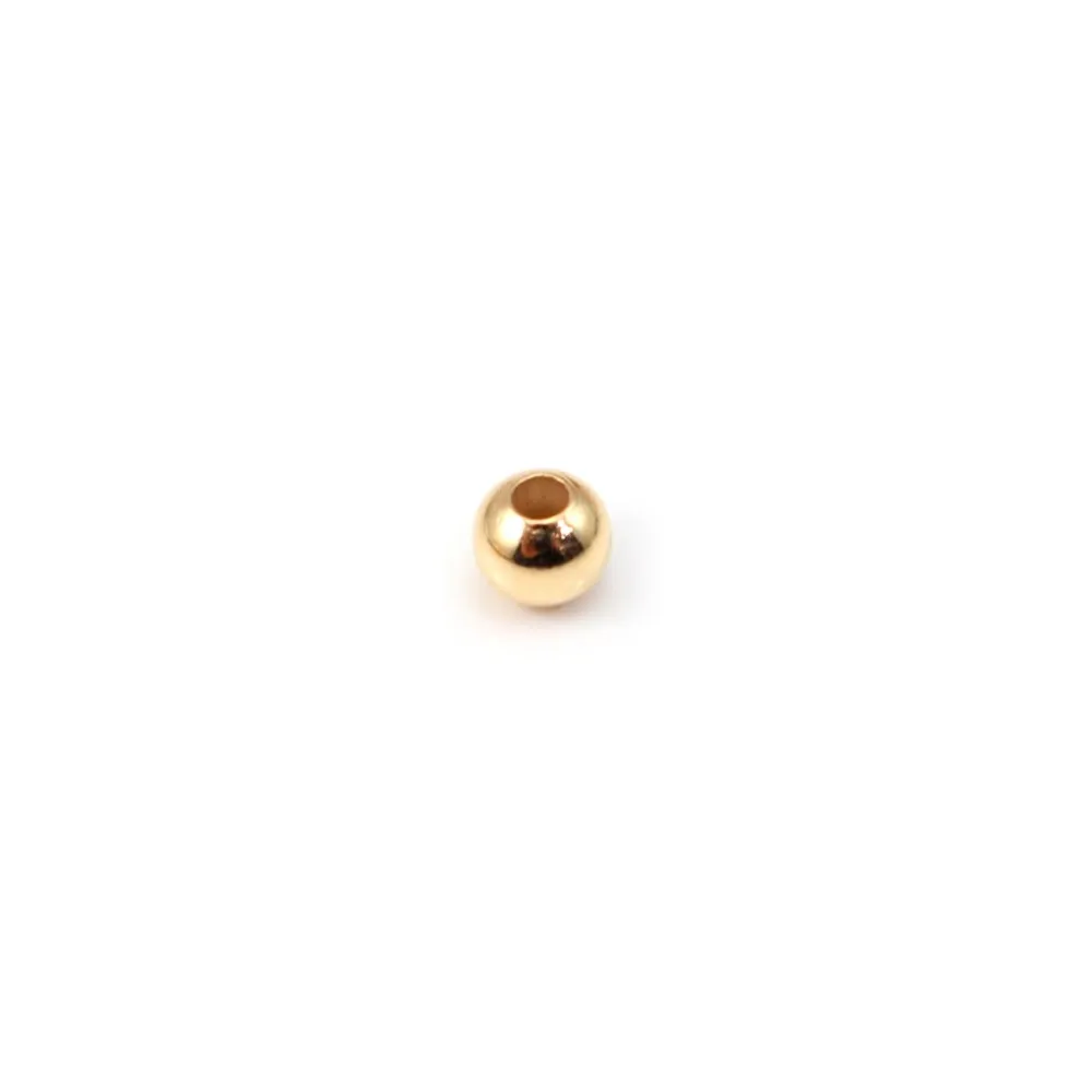 Boule dorée sur laiton 1.6x4mm x 20pcs