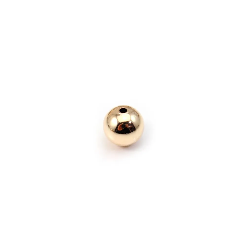 Boule Plaquée par "flash" or sur laiton 1.4x6mm x 4pcs