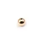 Boule dorée sur laiton 1.4x6mm x 4pcs