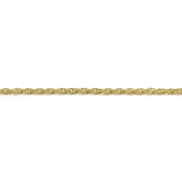 Chaîne en maille double de forme ovale en flash or, maille mesurant 1.6mm x 1m