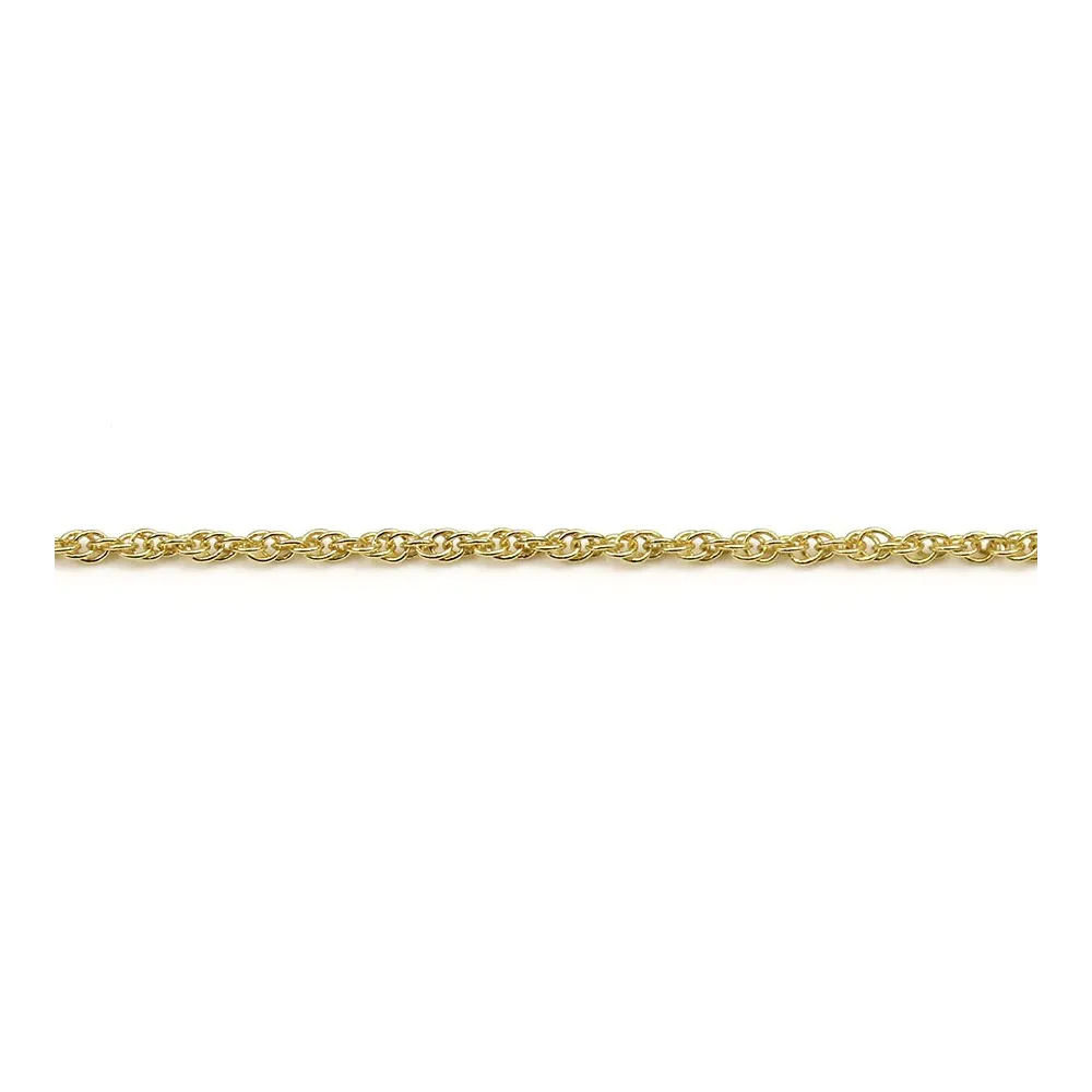 Chaîne en maille double de forme ovale en flash or, maille mesurant 1.6mm x 1m