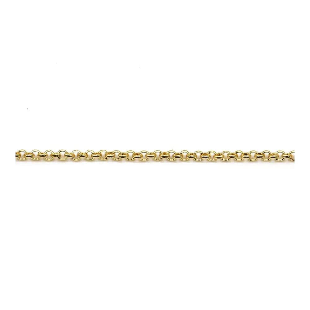 Chaîne en maille jaseron, en doré, maille mesurant 1.7mm x 1M