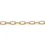 Chaîne ovale plaqué par "flash" or sur laiton 2x3.9mm x 1m