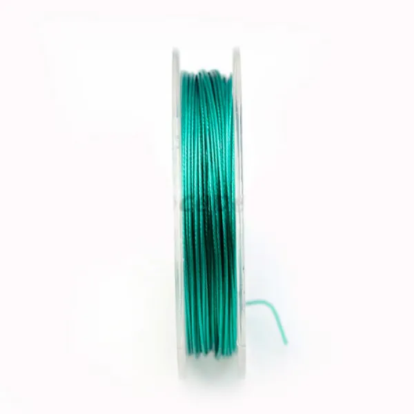 Fil cablé 7 brins turquoise 0.38mm x 10 m