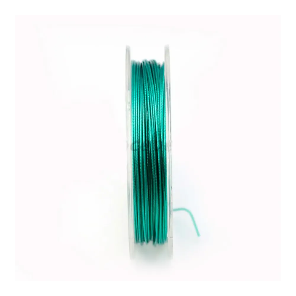 Fil cablé 7 brins turquoise 0.38mm x 10 m