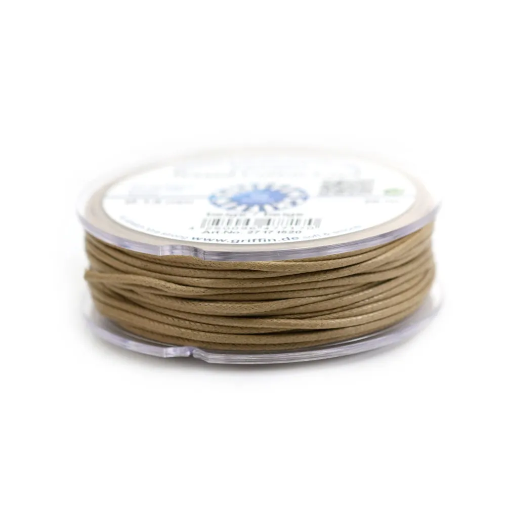 Cordonnet coton ciré beige 2.5mm  x 5m