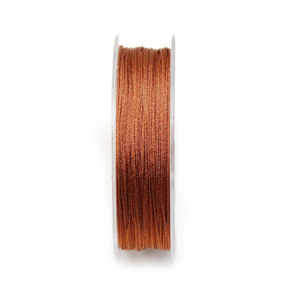 Caramel and glitter polyester thread, 0.8mm x 29m