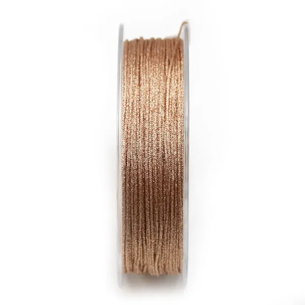 Fil polyester de couleur rose pailleté, 0.8mm x 29m