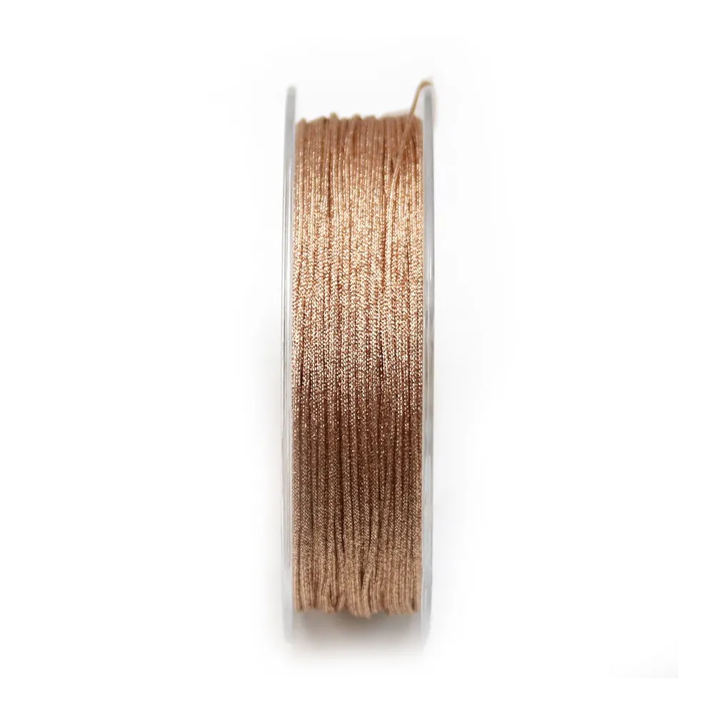 Fil polyester de couleur rose pailleté, 0.8mm x 29m